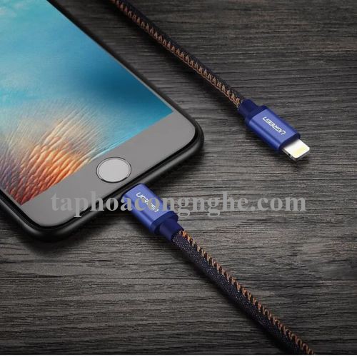 Ugreen 40339 0.5M màu Xanh Cáp Lightning sạc + truyền dữ liệu cho iPhone US199 30040339